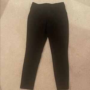 Black High-Waisted Leggings. Brushed fabric.